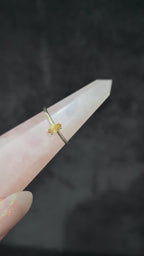 Minimalist natural citrine ring – 925 Sterling Silver | everyday dainty witchy ring